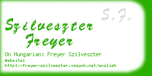 szilveszter freyer business card